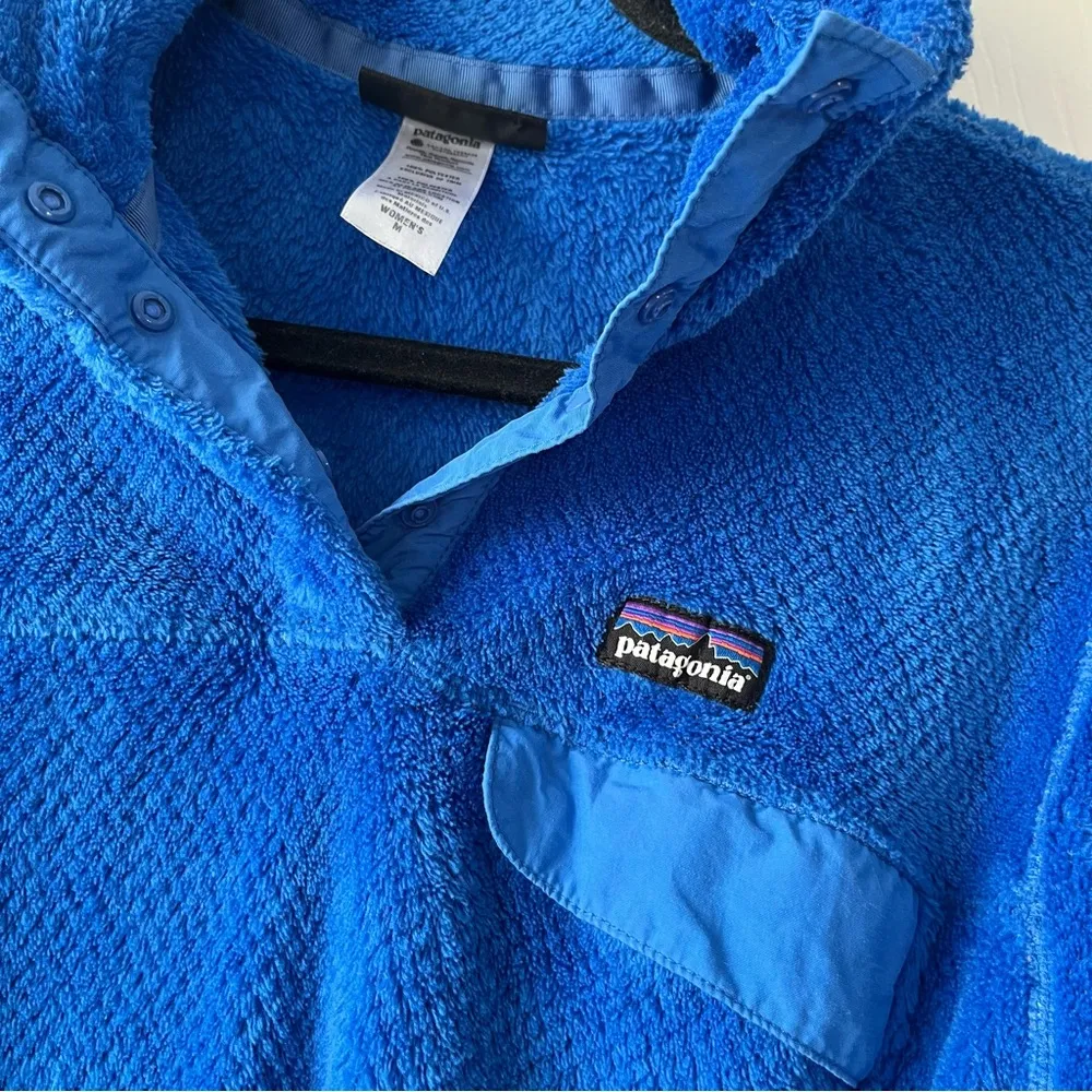 Patagonia Retool Quarter Zip Royal Blue Sweatshirt medium - Image 3