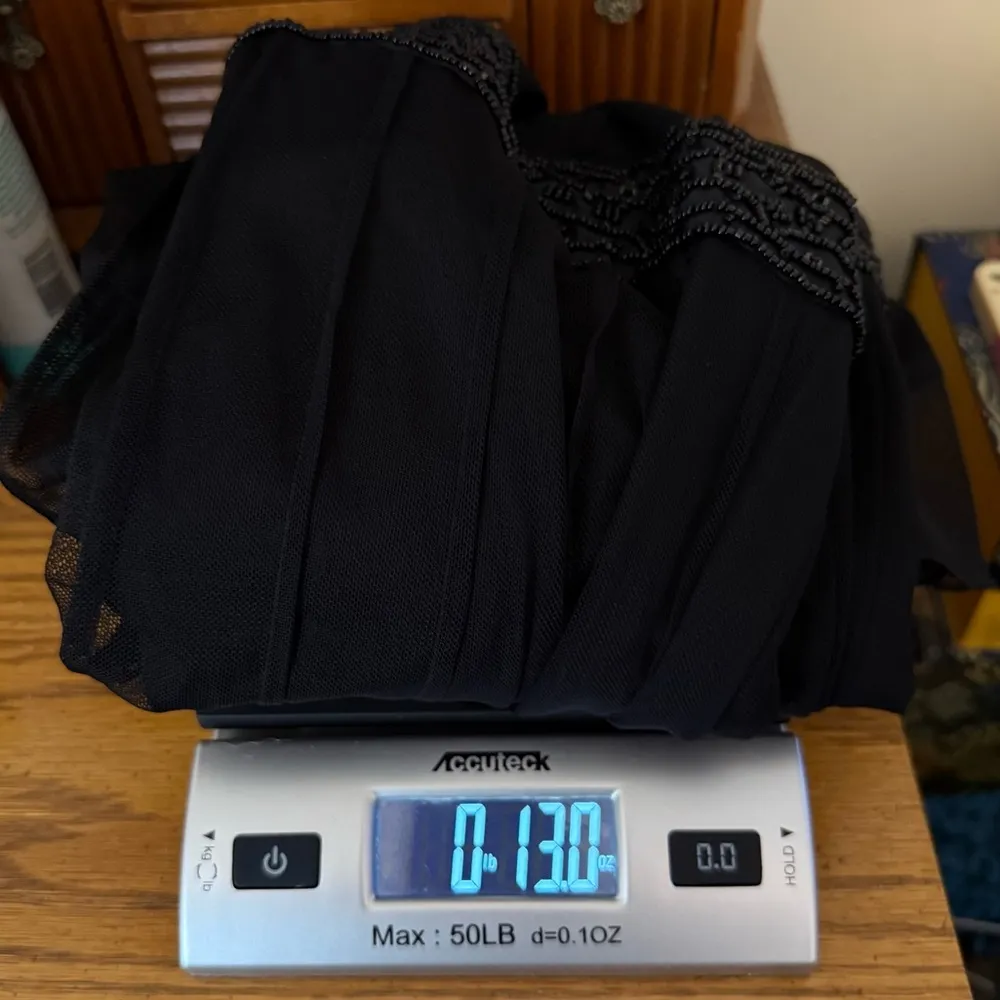 Mixit Black Midi Dress Beaded Sheer Panels Women’s Size 8 LBD Cocktail Dancing - Image 15