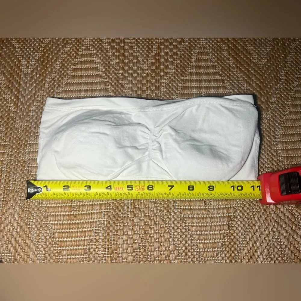 Guess Women's White Bandeau Bra/Top, Removable Padding, Size XS/S - Image 2