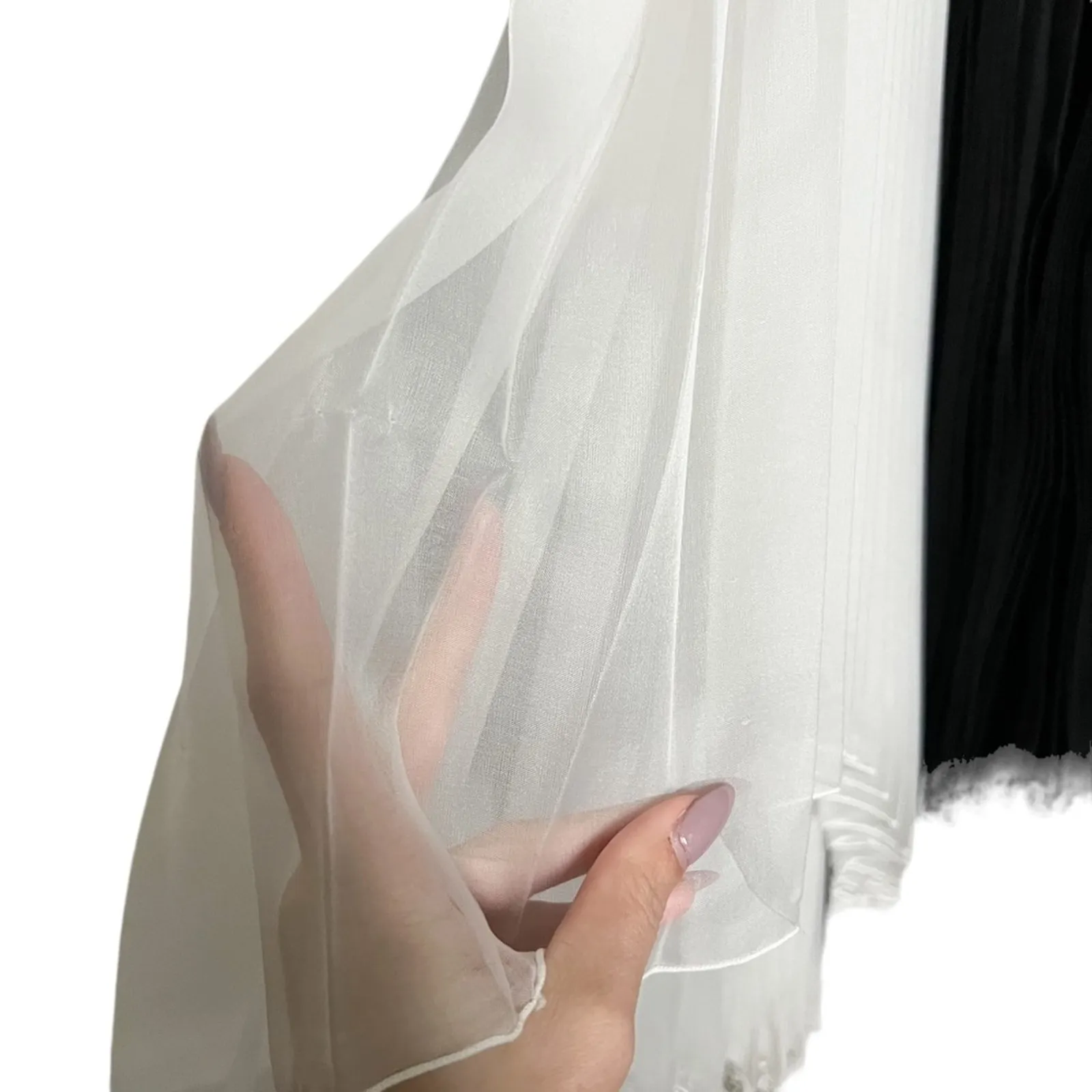 NWT Alexis‎ Federico Long Pleated Organza Silk Maxi Dress Black White Size XS - Image 16