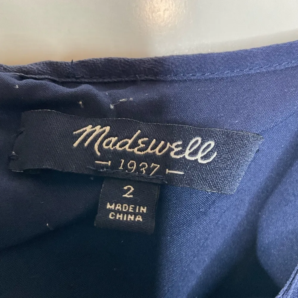 Madewell Navy Silk Cami Dress Size 2 - Image 4