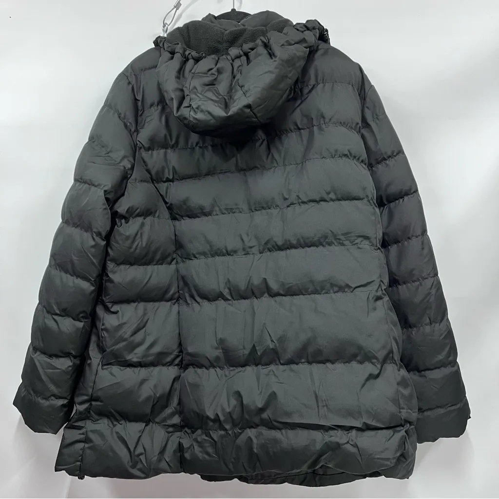 Faded Glory Women's 3x(22w-24w) plus size black Puffer Jacket zip off hoodie - Image 7