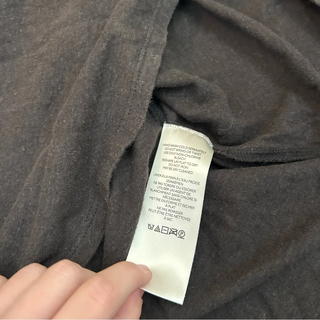 We the Free Dark Gray Hemp and Cotton Natural Blouse Oversized Lagenlook Small - Image 5