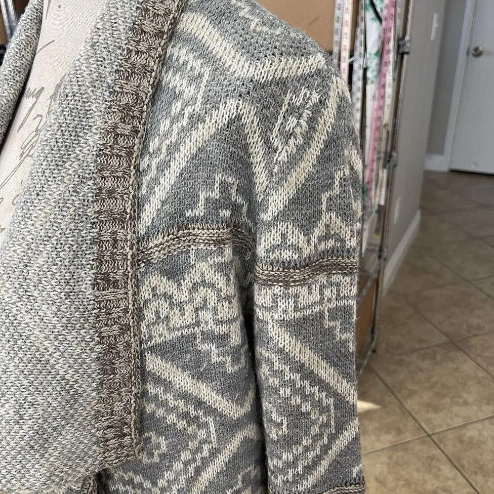 Blu Pepper Womens Cardigan Shrug Wrap Open Sweater Sz Small Tribal Bohemian Boho - Image 9