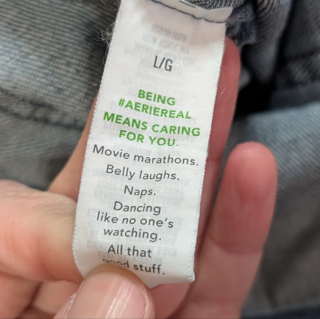 Aerie Wide Leg Denim Overalls - Image 4