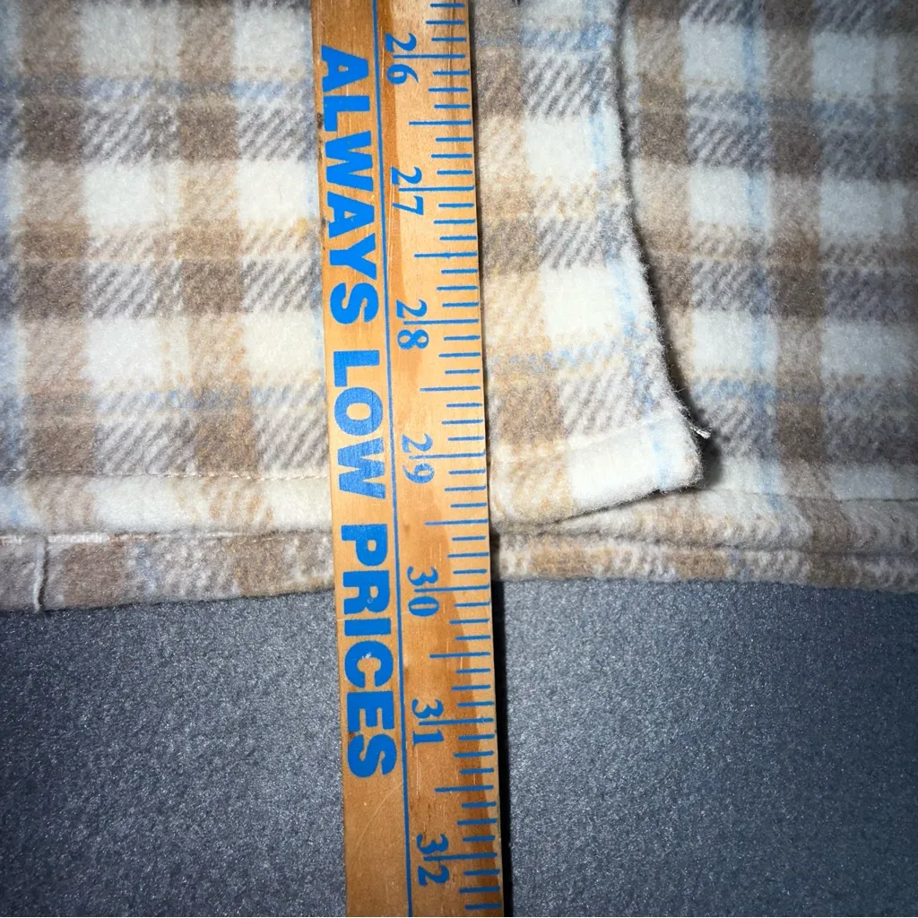 Jade & Ivory‎ women’s Beige and Blue Plaid Button - Image 6