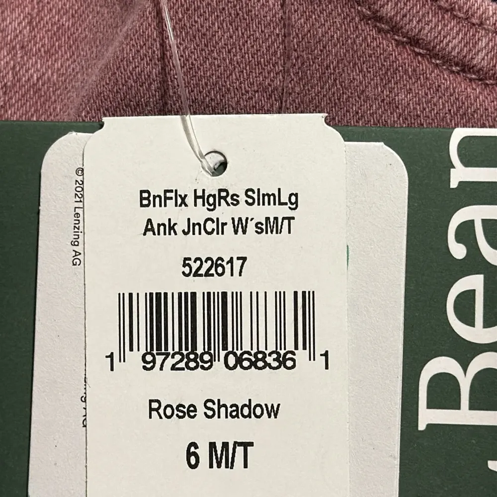 L.L. BEAN women’s 6 med/tall BeanFlex slim leg high rise jeans rose shadow new Pink - Image 5
