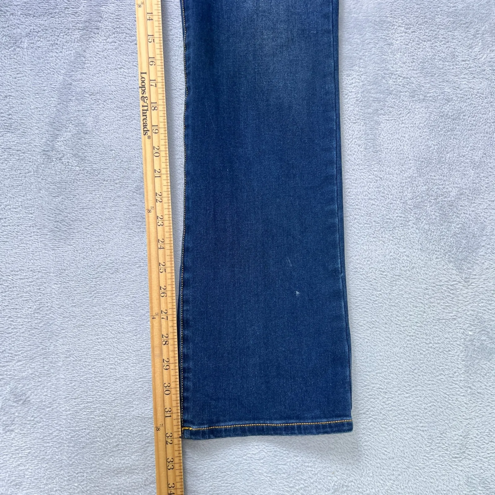 Betabrand Women's Dark Wash Denim Jeans Size S Straight Leg Casual Pants‎ - Image 7