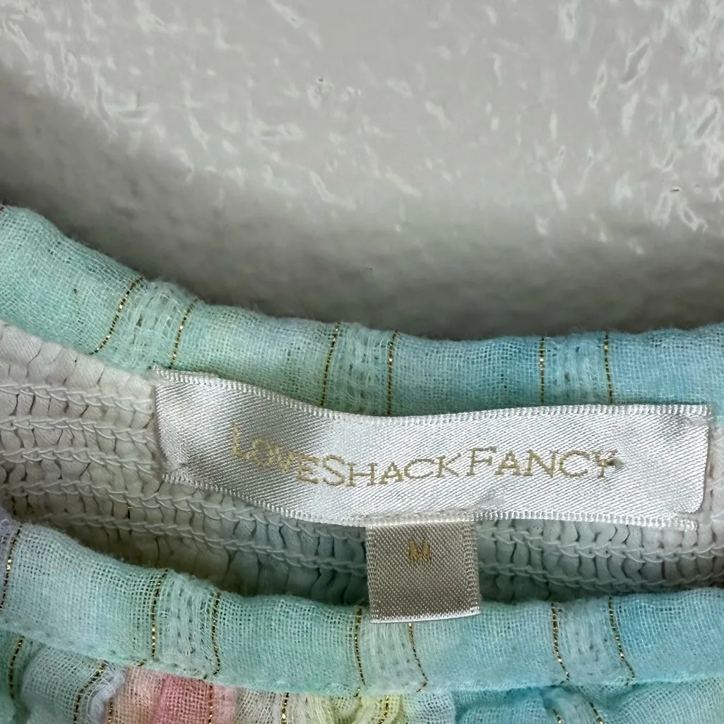 LoveShackFancy Saba Smocked Crop Top - Image 4