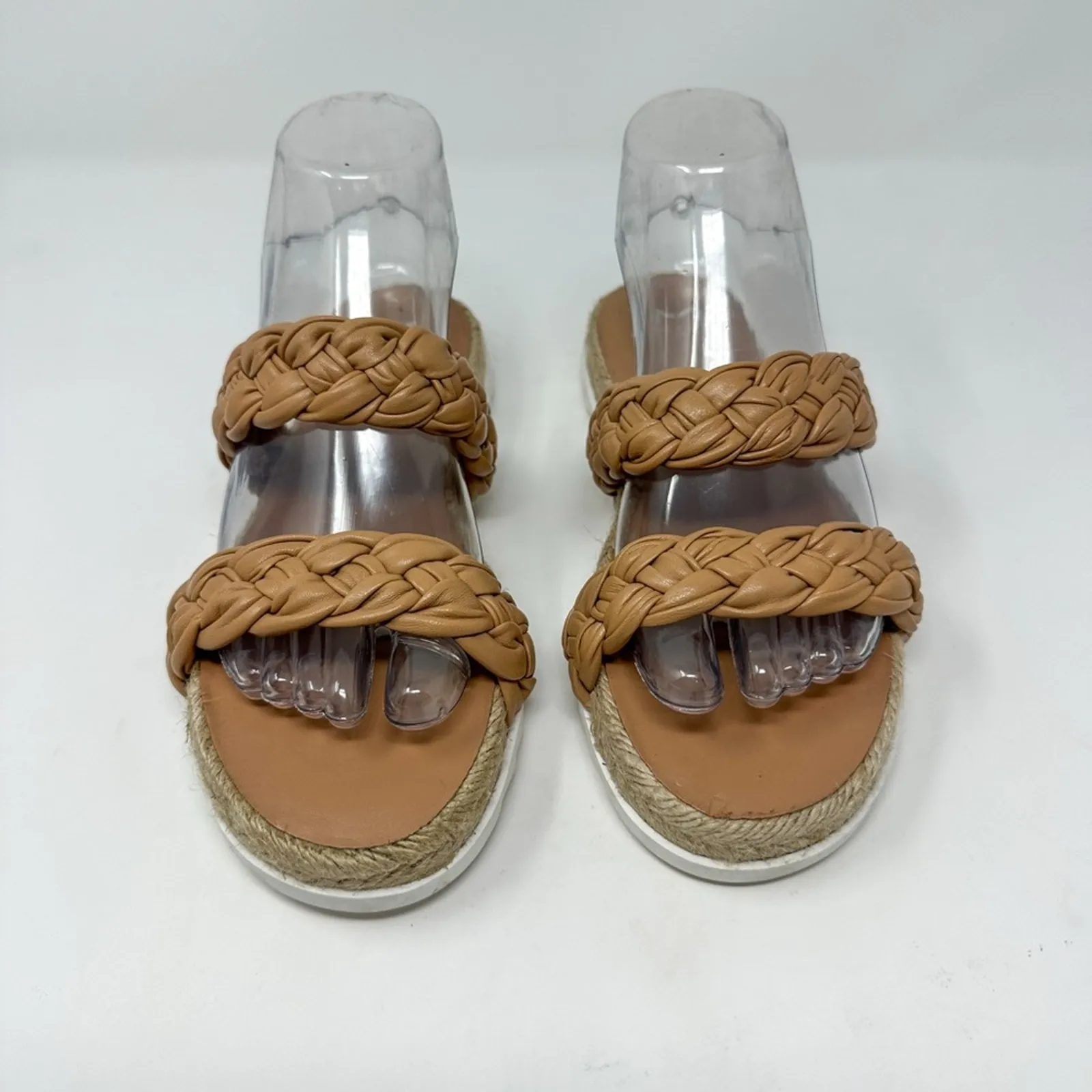 NEW Marc Fisher Women's Jaimee Flat Espadrilles Slip-On Leather Sandals Size 6 - Image 8