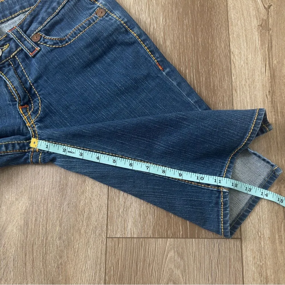 True Religion Size 28 Made in USA Vintage Joey Short Big T Jeans Shorts Womens - Image 11