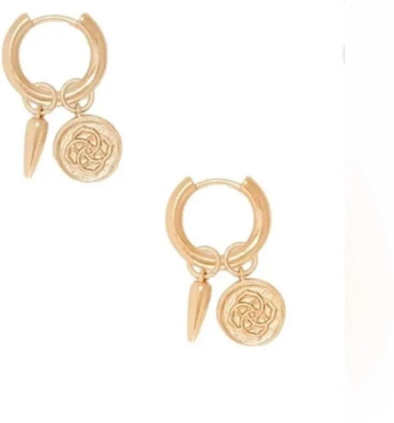 NWT Kendra Scott Rose Gold Coin Earrings - Image 2