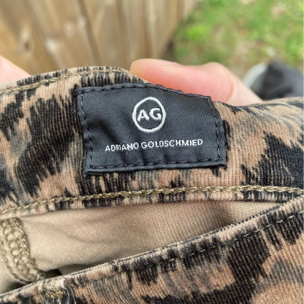 AG Adriano Goldschmied Women's Leopard Print Corduroy Farrah Skinny Ankle jeans - Image 12