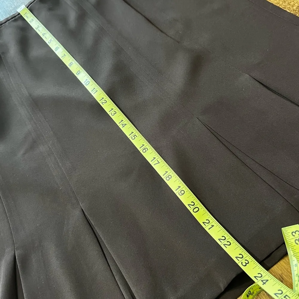NORTON MCNAUGHTON Vintage Brown A-Line Box Pleat Skirt Size 10 - Image 13