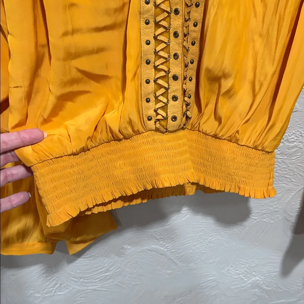 Ramy Brook Jodi Blouse Top in Tangerine Size Small - Image 5