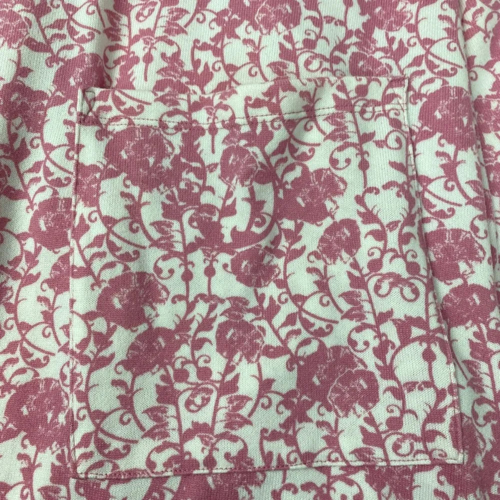 LuLaRoe Pink and White Floral Cardigan Size L - Image 2