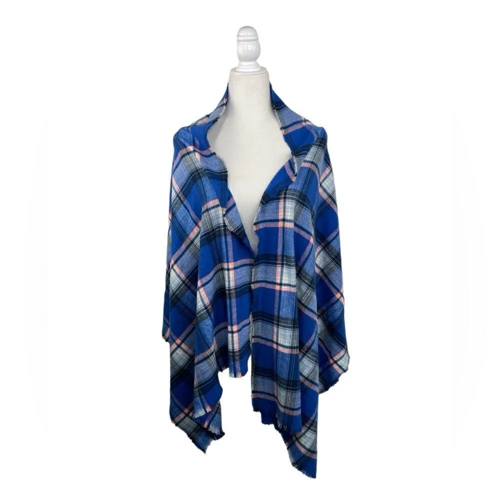 Gap Plaid Blanket Scarf Blue very soft Blue - Image 3