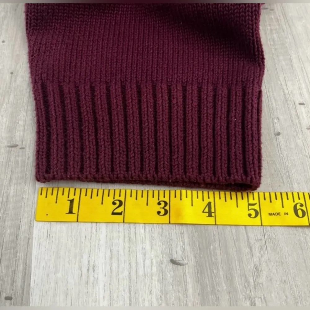 L.L. Bean | Long Sleeve V-Neck Button Down Warm & Cozy Cardigan | Burgundy | XL - Image 13