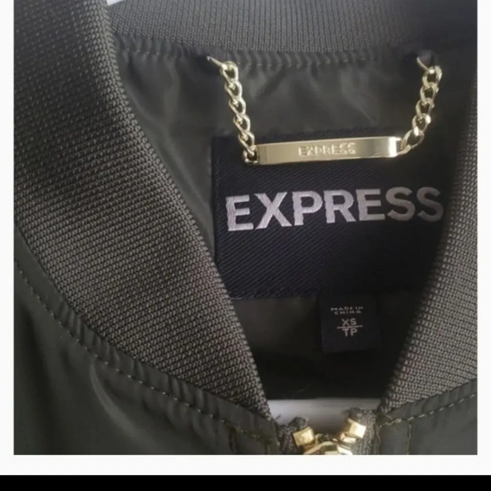 COPY - Express olive green bomber jacket NWOT - Image 6