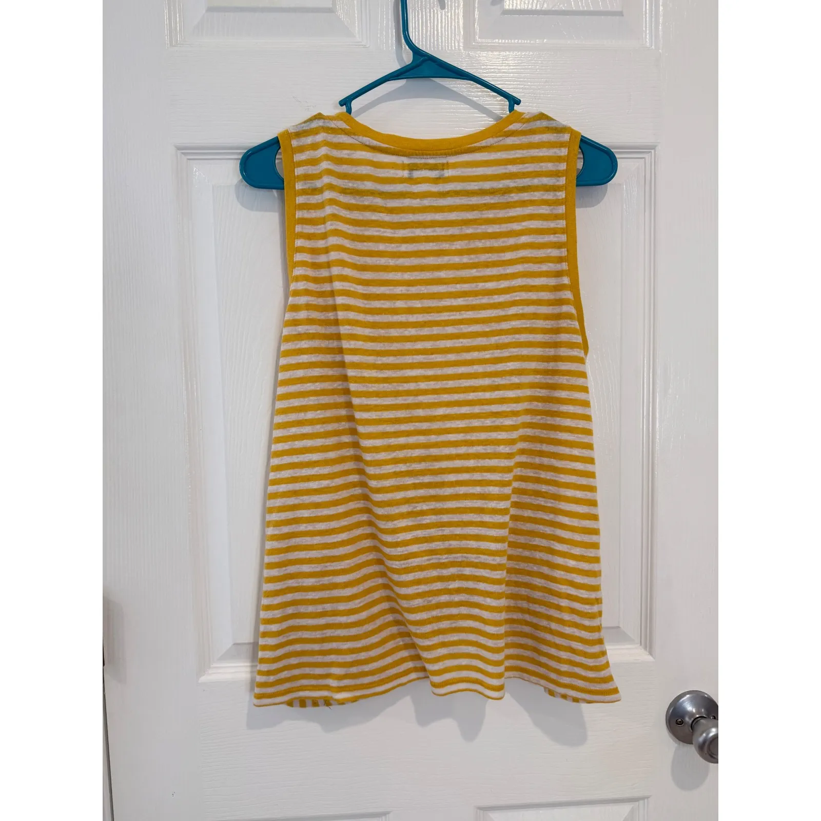 Liz Claiborne Tank Top Twist‎ Front Striped Sleeveless Casual Top Size M - Image 4