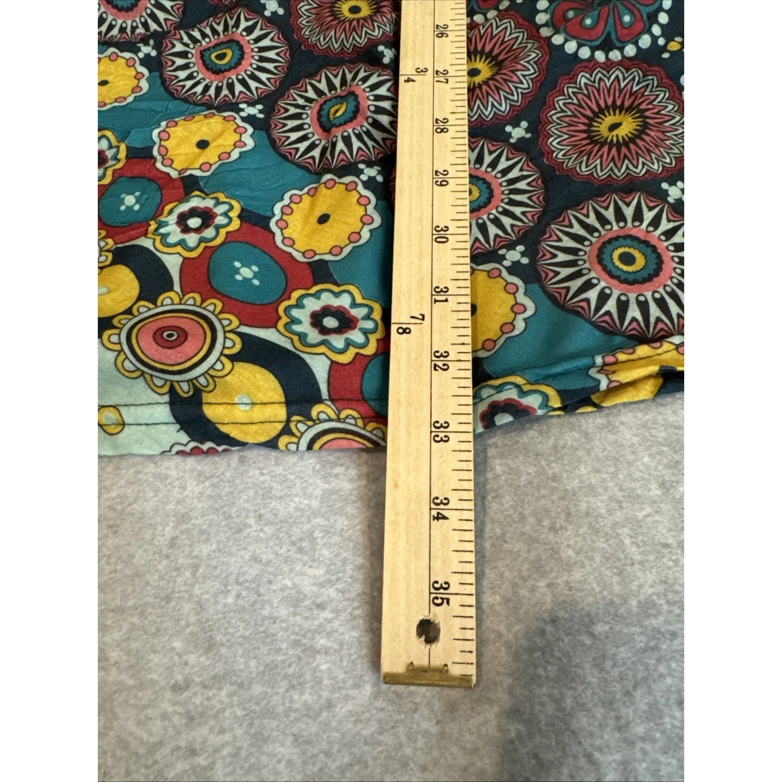 Vintage Y2K 90s Luna Claire Babydoll Dress Small Green Retro Geometric Pockets - Image 16