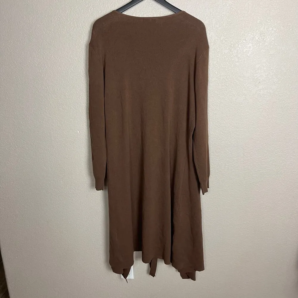 Stictch Drop Oversized Brown Tie Cardigan Size Extra Large - Image 6