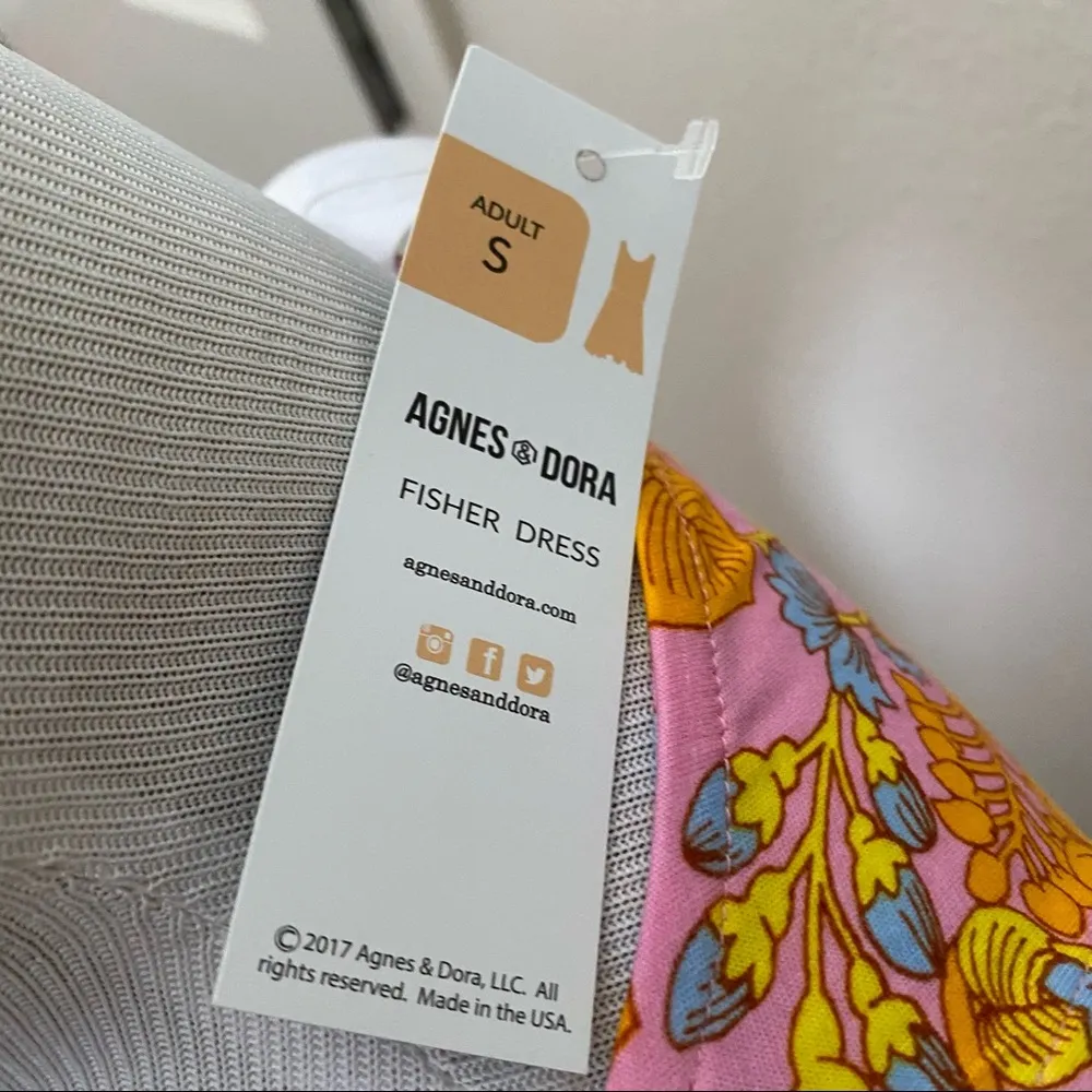 NWT Agnes & Dora Fisher Dress | Retro Floral Pink - Image 5