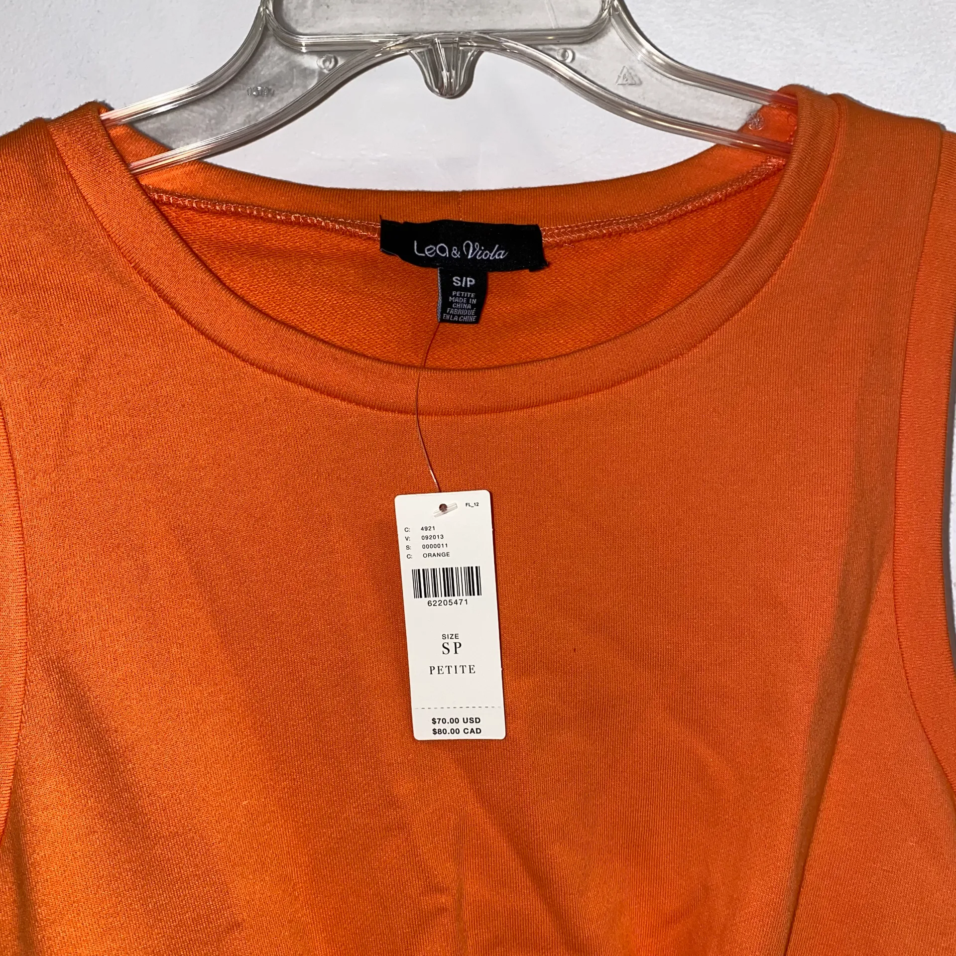 NWT $70  Lea & Viola Orange Ruffled Twist-Front Top SP - Image 8