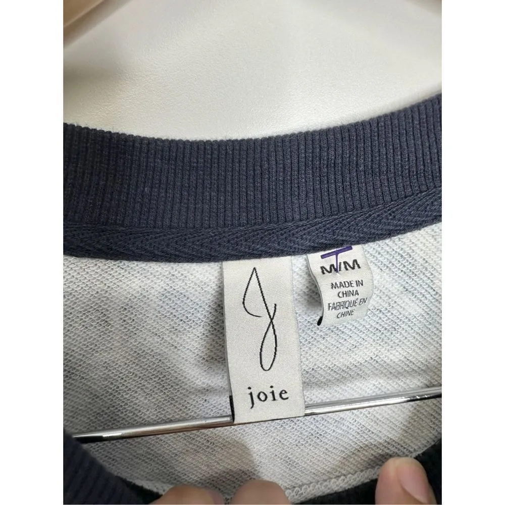 Joie Blue Paisley‎ Shirt Size Medium Long Sleeve Crew Neck Floral Print - Image 6