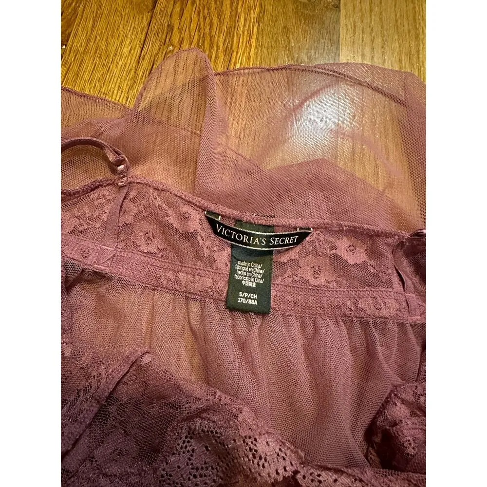 Victoria’s Secret Women’s Small Y2K Lace Mesh Sheer Strap Babydoll Nighty Slip - Image 6