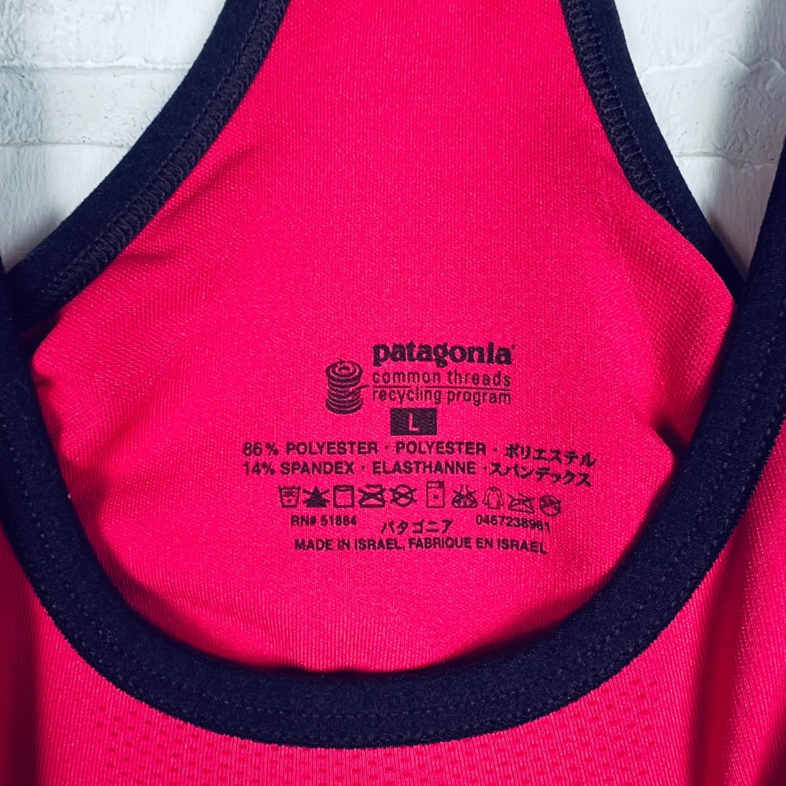 Patagonia Red Racerback Tank Dress Athletic Workout Athleisure Size L - Image 6