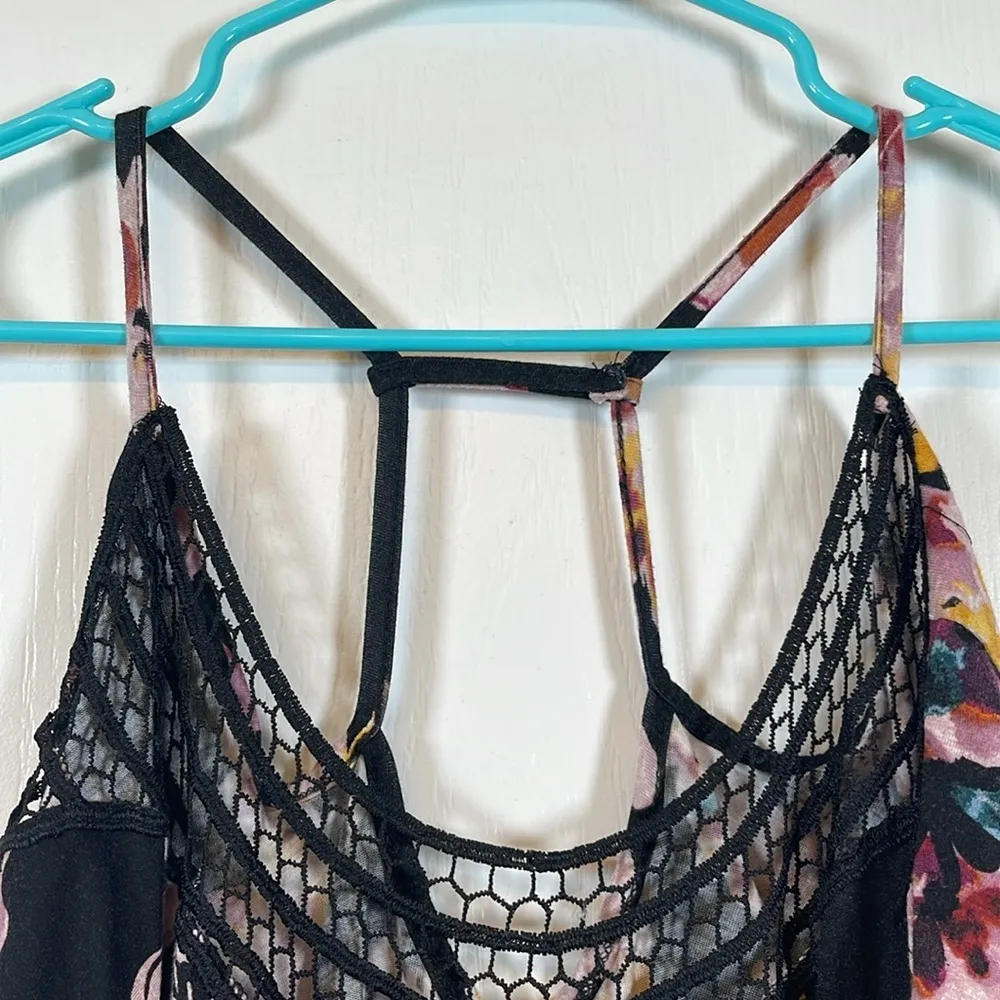 Plus Size Maurices Bohemian Black Pink Floral Blouse Size 0/14 GUC #4371 - Image 5