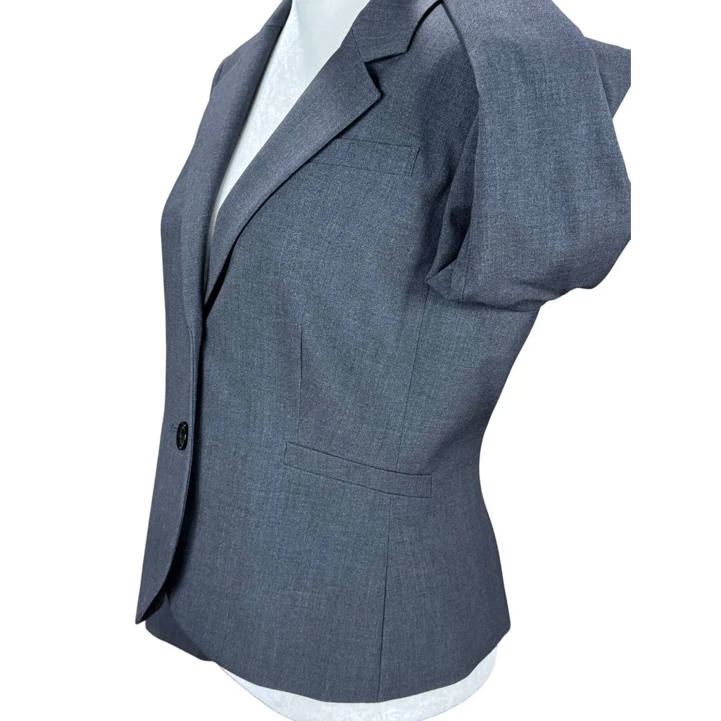 Calvin Klein Womens 8 Gray Stretch Suit Blazer Jacket Winter Chic Classic Office - Image 6