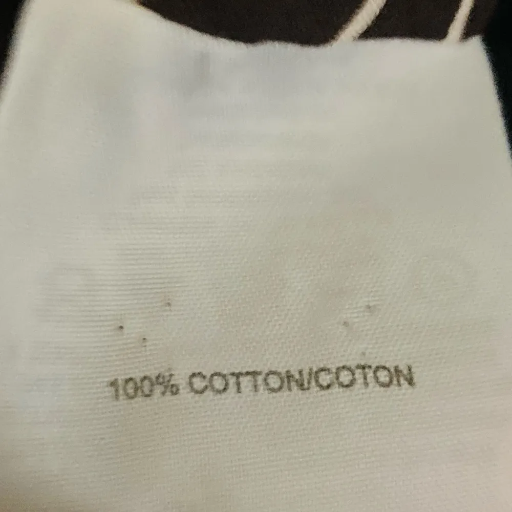 Tory Burch deep brown and white button front lightweight cotton shirt. 6 - Image 5