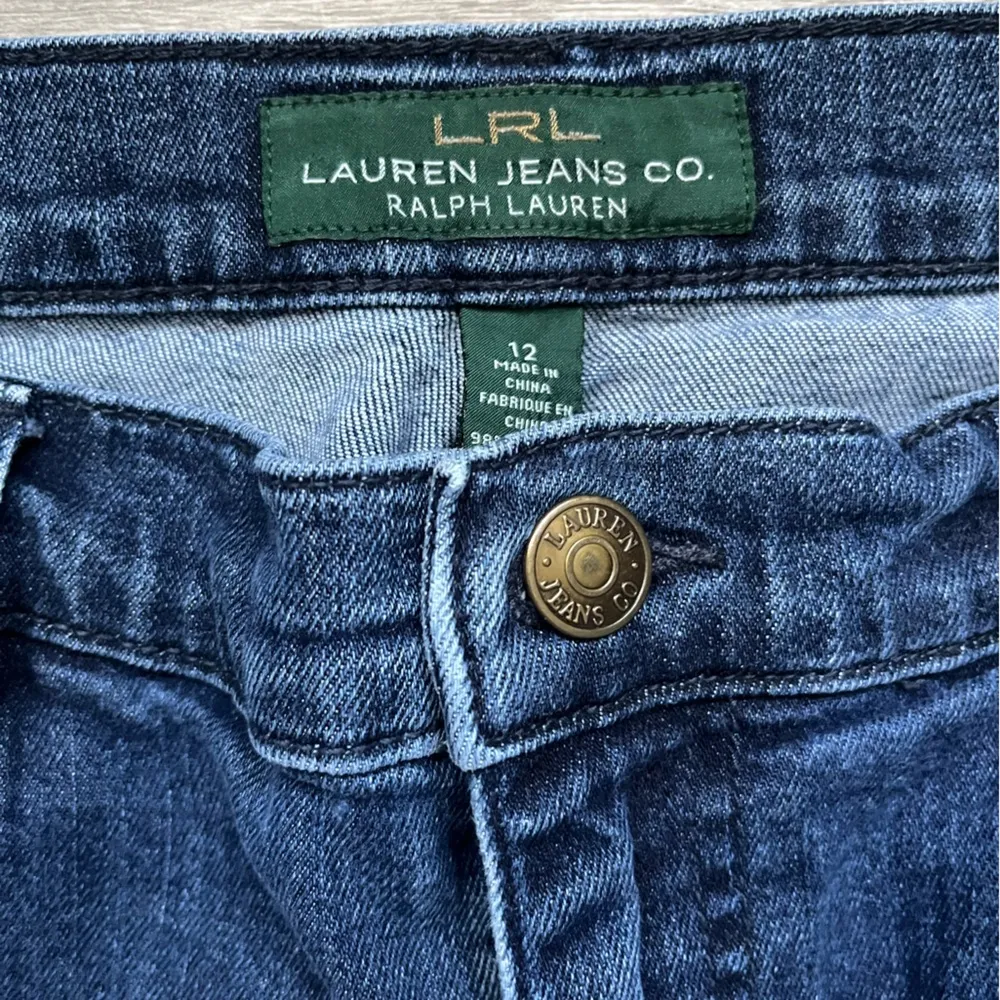 Lauren Ralph Lauren True Blue Denim Modern Flare Jeans Size 12 Casual Classic - Image 3