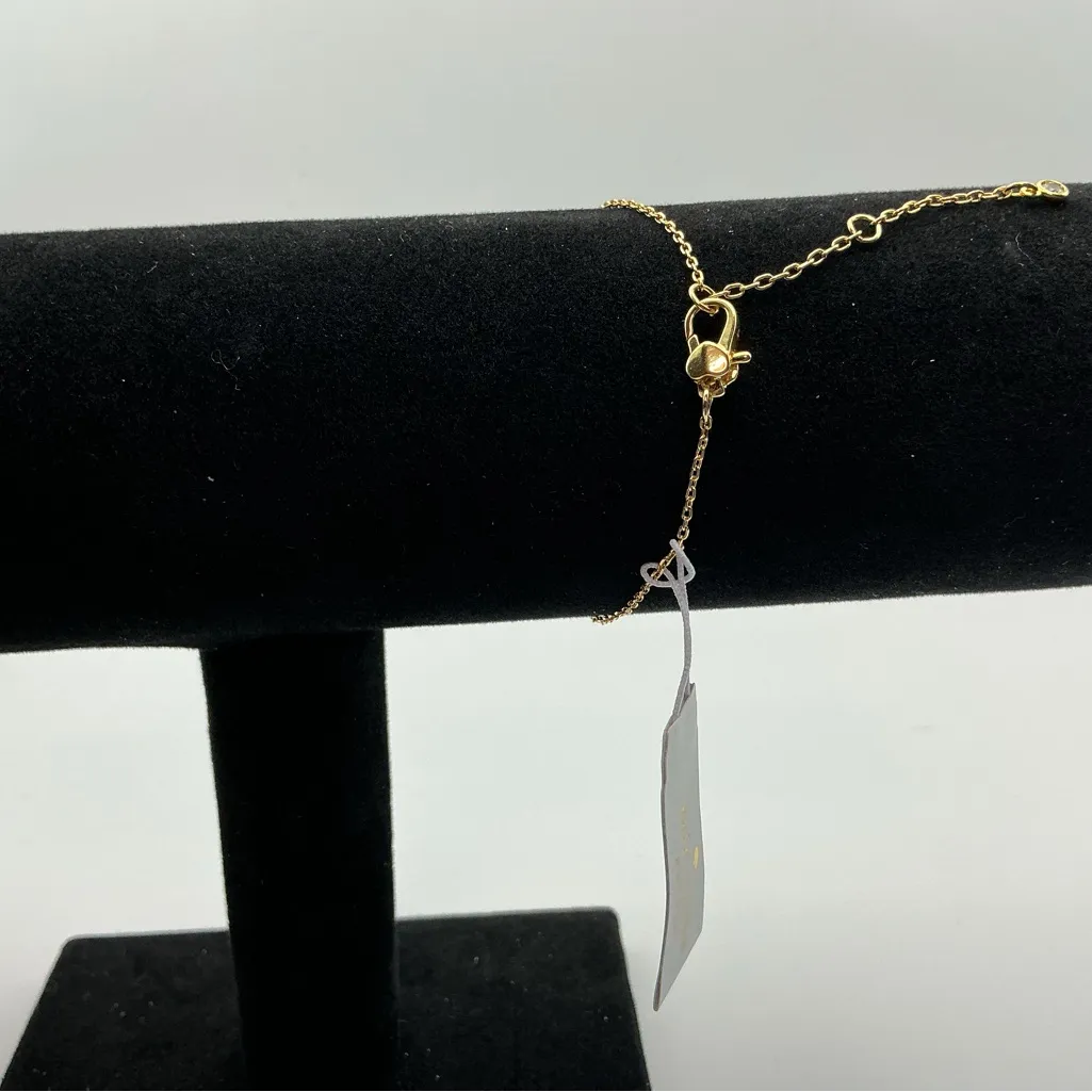 Kate Spade New York Flower Charm Bracelet Mother of Pearl Gold Tone NWT - Image 4