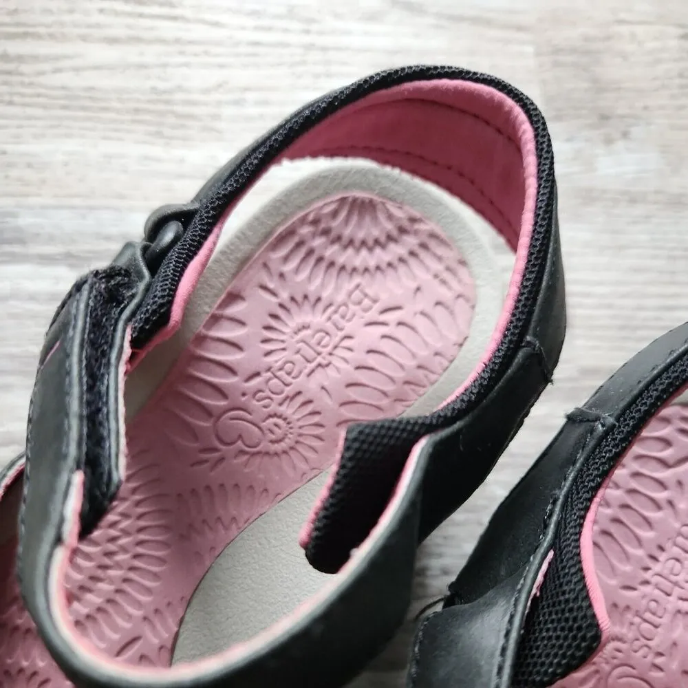 Baretraps Strappy Comfort Arch Support Wedge Black Pink Hook Loop Sandal Size 7 - Image 15