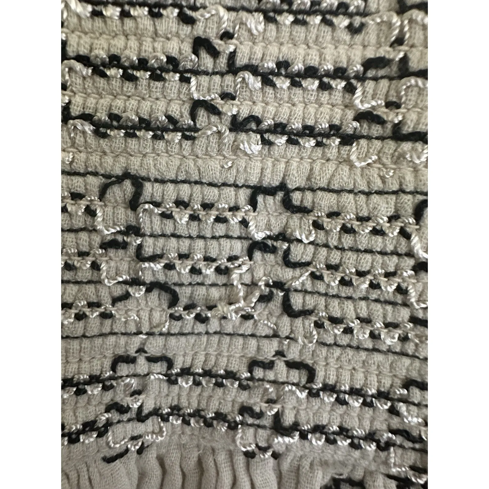 Free People Tory Embroidered Mini Dress Smock Bodice Medium - Image 12