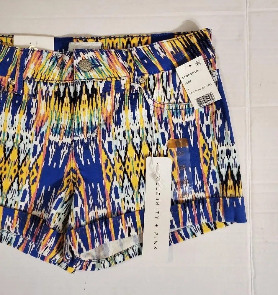 🔥SALE🔥NWT! Celebrity Pink Womens Surf Multicolor Shorts - Image 5