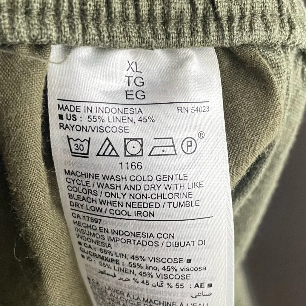 Old Navy Linen Blend Shorts Womens XL Green - Image 6