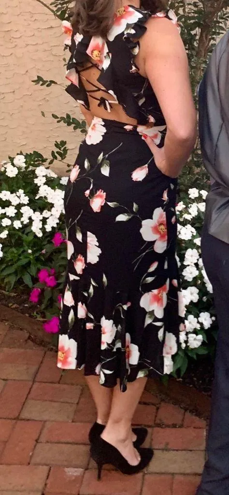 Lace Up Floral Dress - Image 5