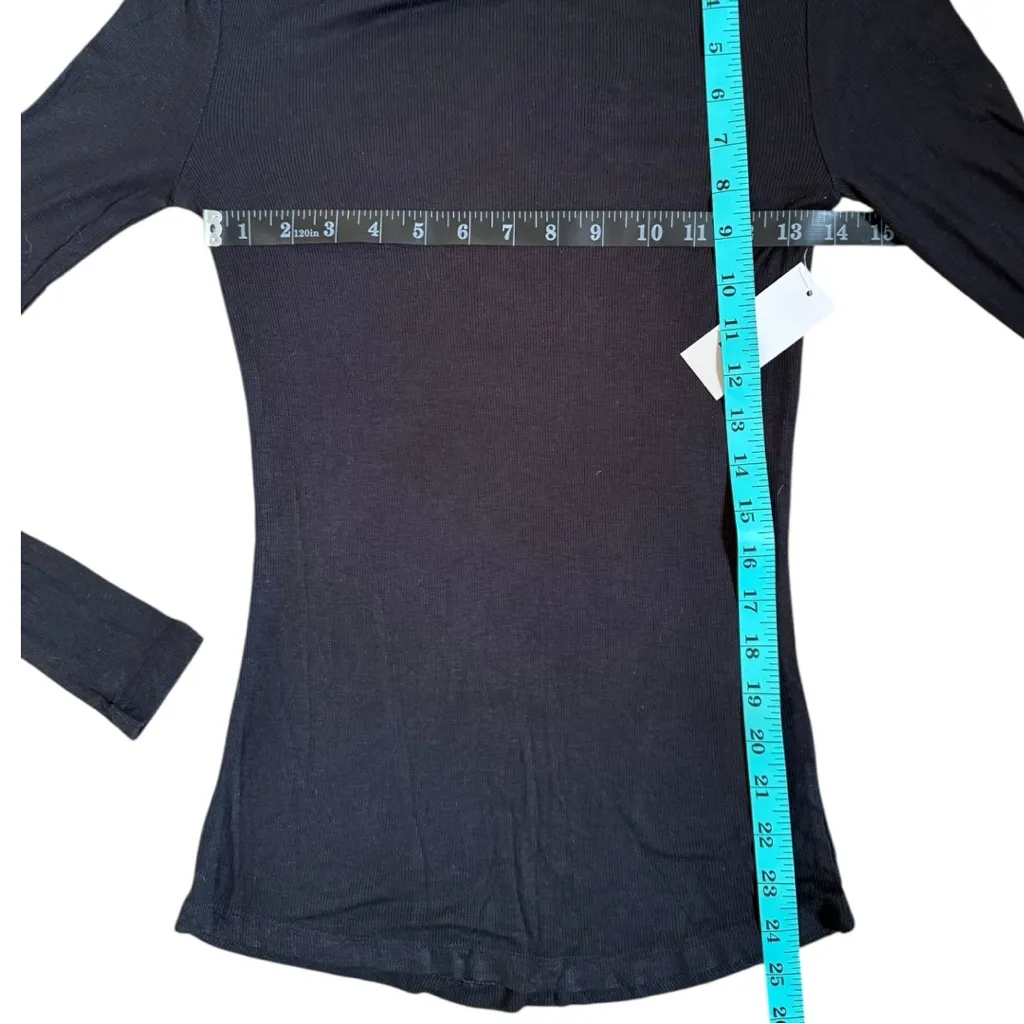 NEW BP Black Ribbed Long Sleeve Size Medium Soft Minimalist - Image 6