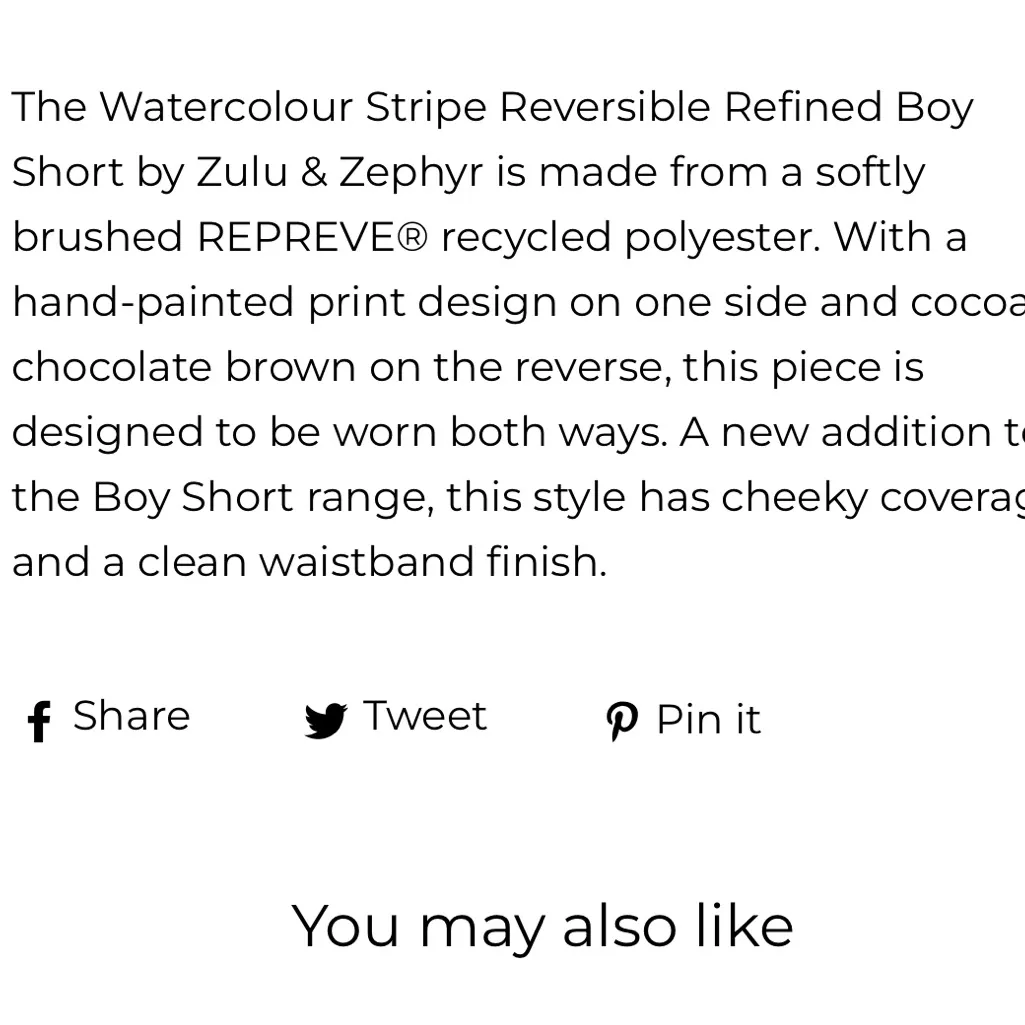 New Zulu & Zephyr | Watercolour Stripe Reversible Clean Boy Short size 2 Pink - Image 3