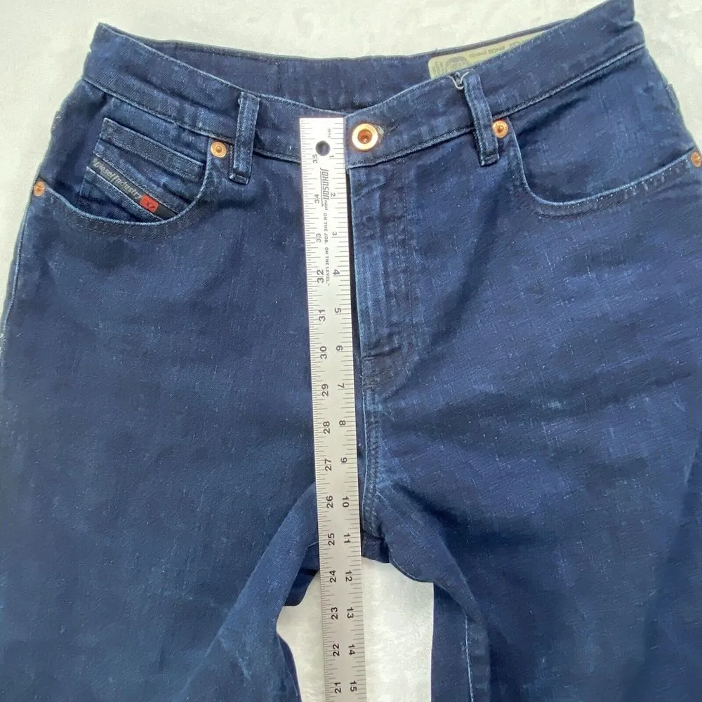Ladies‎ DIESEL NICLAH Blue High Waist Regular Straight dark Y2k Jeans Sz 28x27 - Image 5