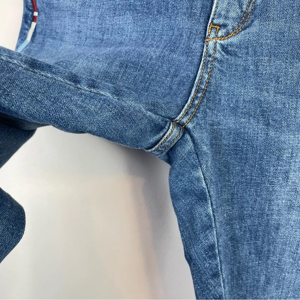 Anthropologie Pilcro Embroidered Slim Boyfriend Crop Cropped Stretch Jeans 28 - Image 8