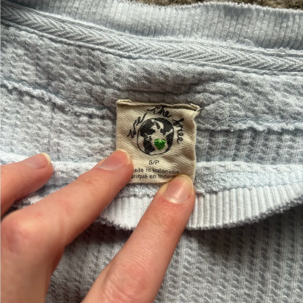 We The Free Light blue waffle thermal tunic - Image 2