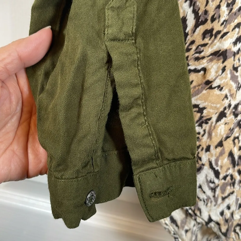 Free People Welcome the Jungle Army Combo Long Sleeve Tunic Size Small EUC #1789 - Image 6