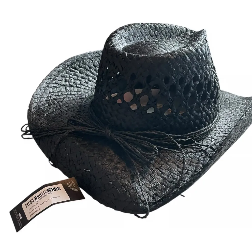 PrettyLittleThing Black Straw Hat - Image 7