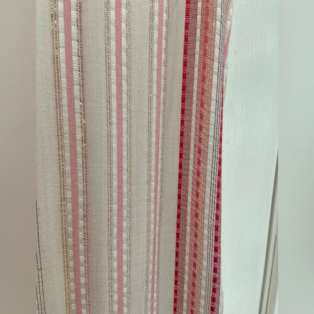 NWT Natural Impressions Size M Pink Metallic Sleeveless Slit Hem Midi Dress White Size M - Image 4