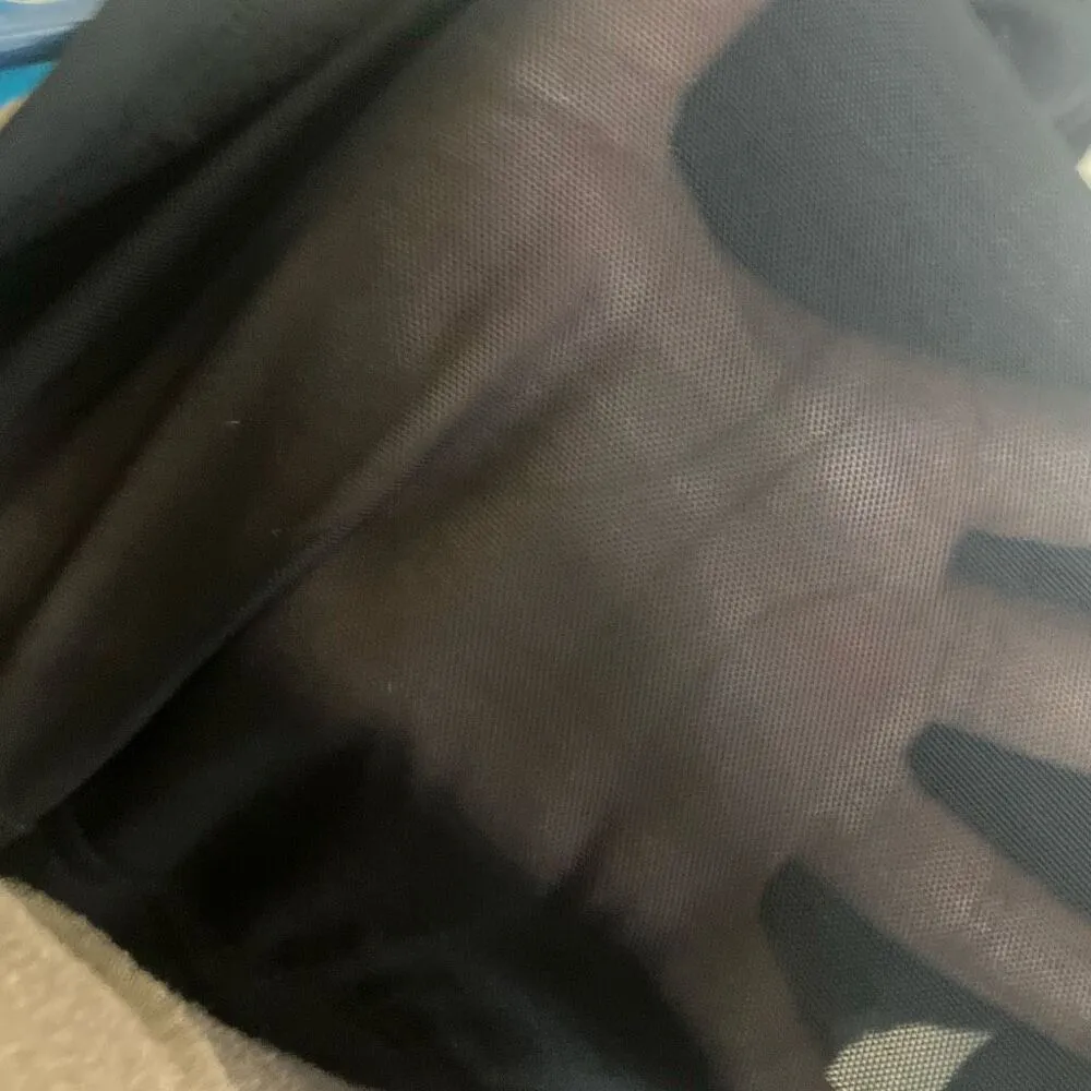 Zella black high neck full zip sheer back activewear jacket Medium #692 - Image 4